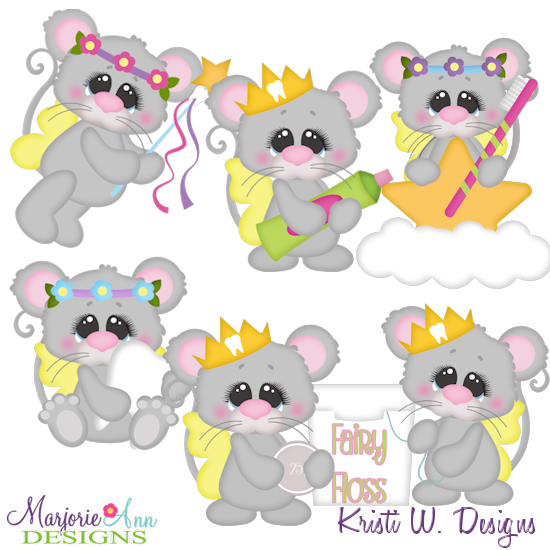 Tooth Fairy Mice SVG Cutting Files Includes Clipart - Click Image to Close